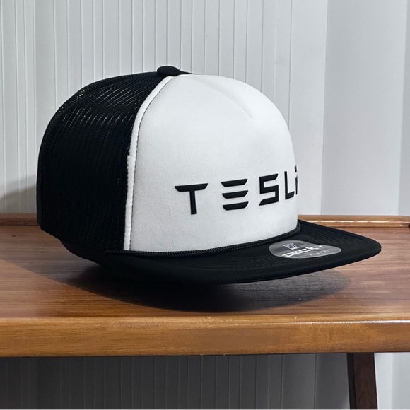 Tesla Motors Men's Trucker Snapback Hat One Size Fits Most Adult - Picture 6 of 9